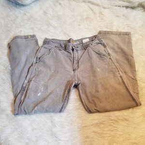 Carhartt Gray 31x30 Paint-distressed Pants